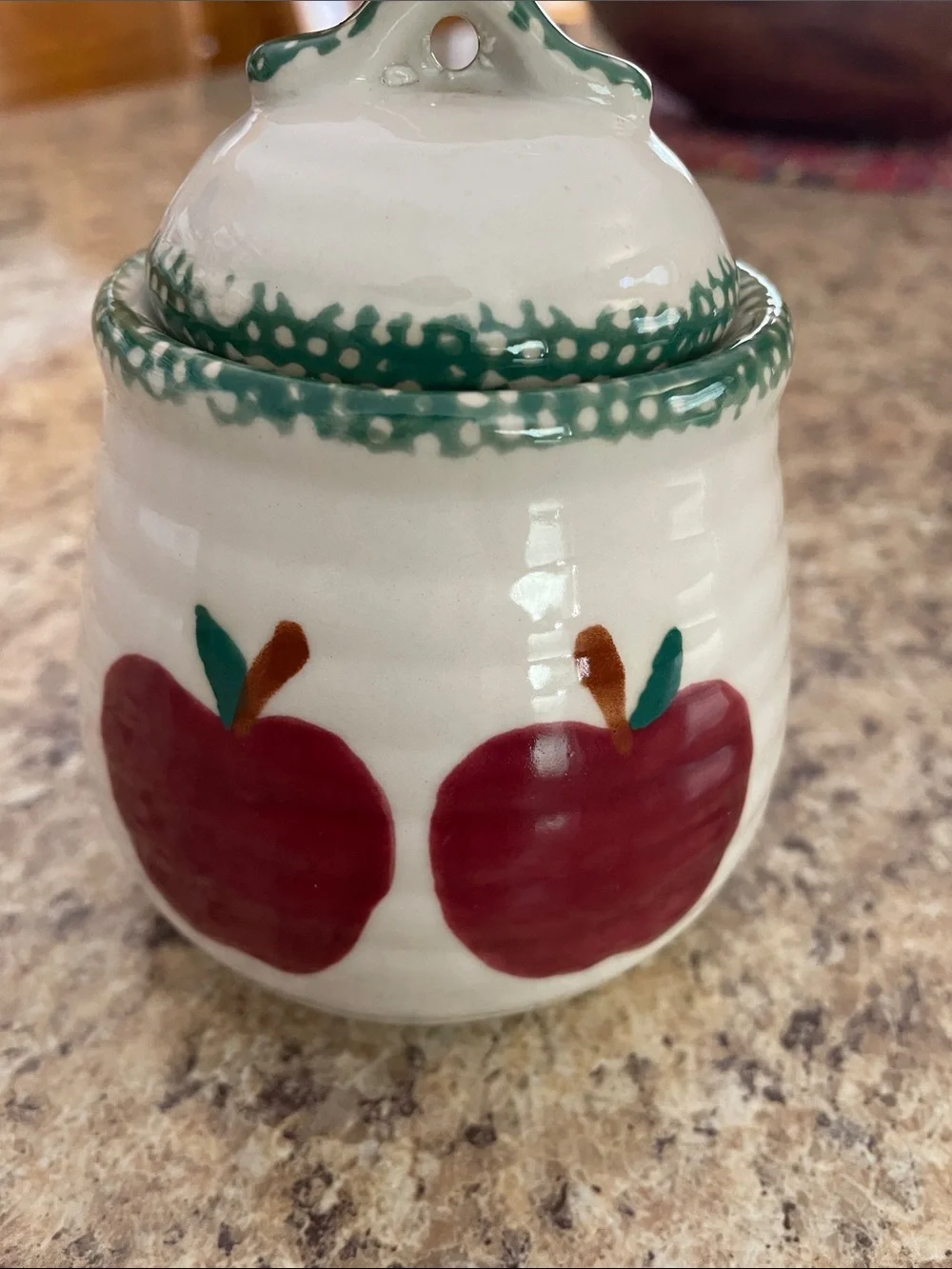 Vintage ALCO Apple Garden Creamer & Sugar Bowl Set. Red/Green. EUC